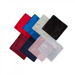 Einstecktuch Uni Satin Polyester - Weiß|Creme|Rosé ivory|Rot|Bordeaux|Royalblau|Dunkelblau|Schwarz