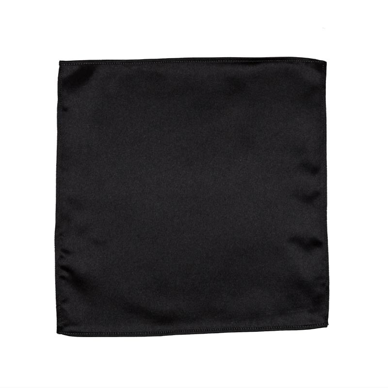 Einstecktuch Uni Satin Polyester: schwarz