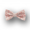 Men's Woven Silk Bow Tie - red/ivory-cream - Straight Shape