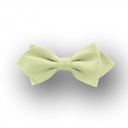 Men's bow tie woven silk - mint green - pointed shape