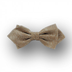 Men's bow tie woven silk - cappucino - pointed shape