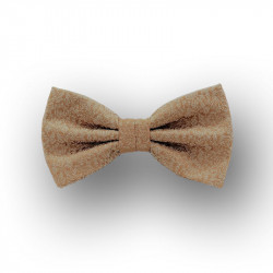 bow tie cappuccino brownish silk - straight shape