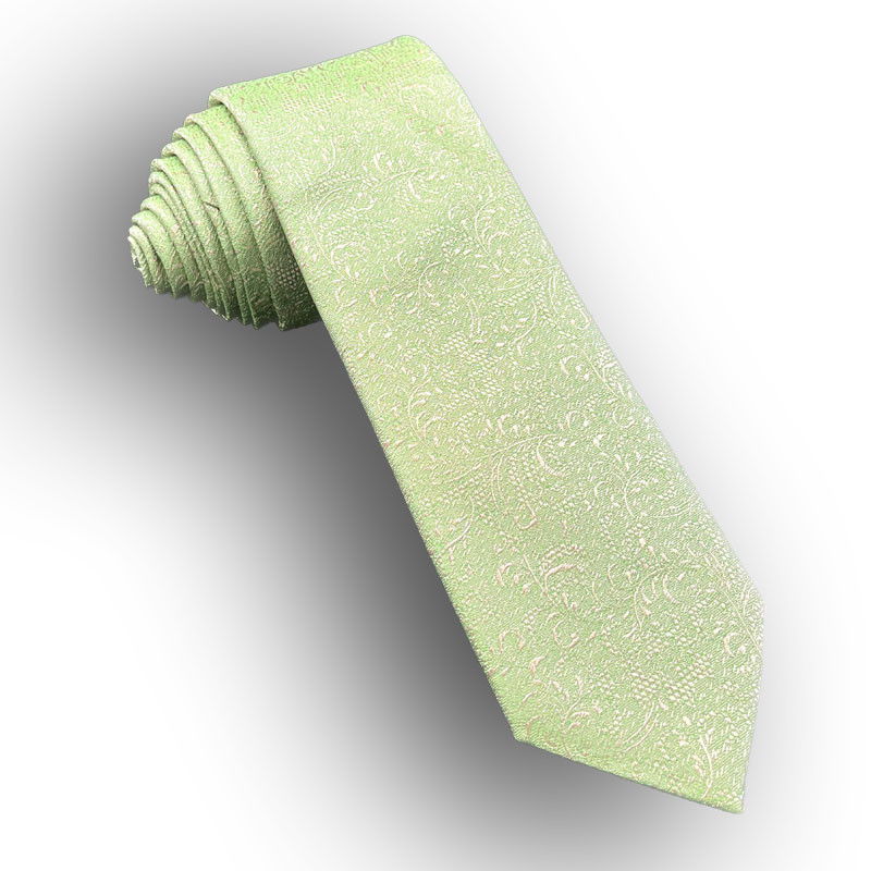 Woven silk tie - mint green