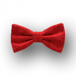 bow tie red silk - straight shape
