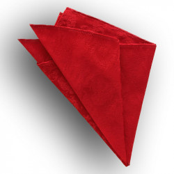 pocket square red silk