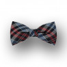 Bow tie blue / red viscose polyester
