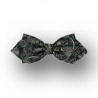 black / silver men bow tie viscose polyester