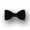 Black polyester self-tie bow tie