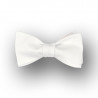 White polyester self tie bow tie