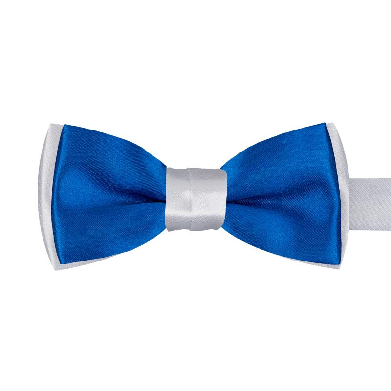 Lower part: white | Top part: royal blue | Knot: white